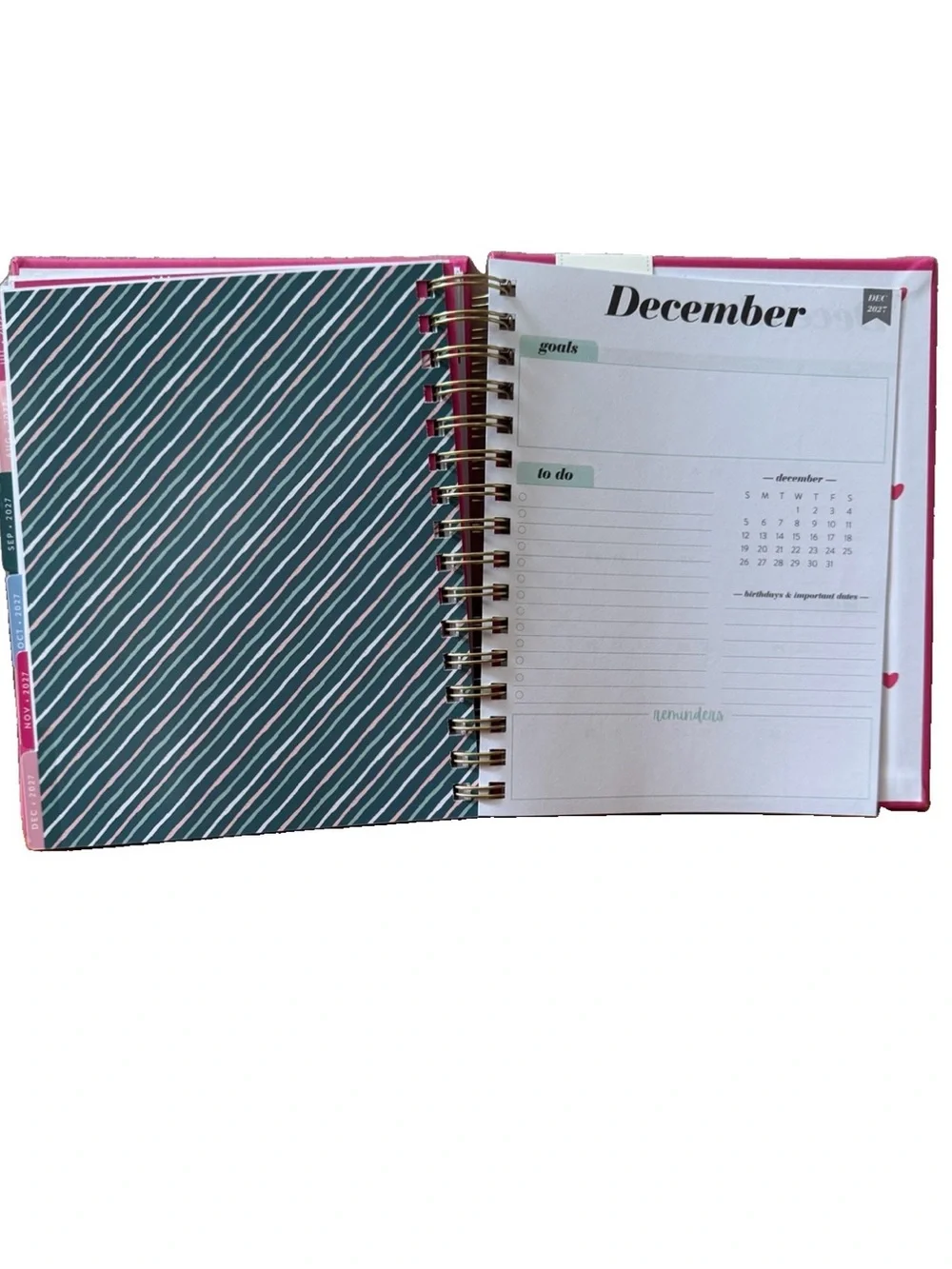 Eccolo Planner 2026- 2027 18-Month Weekly & Monthly Planner Hard Cover 8x7.5”